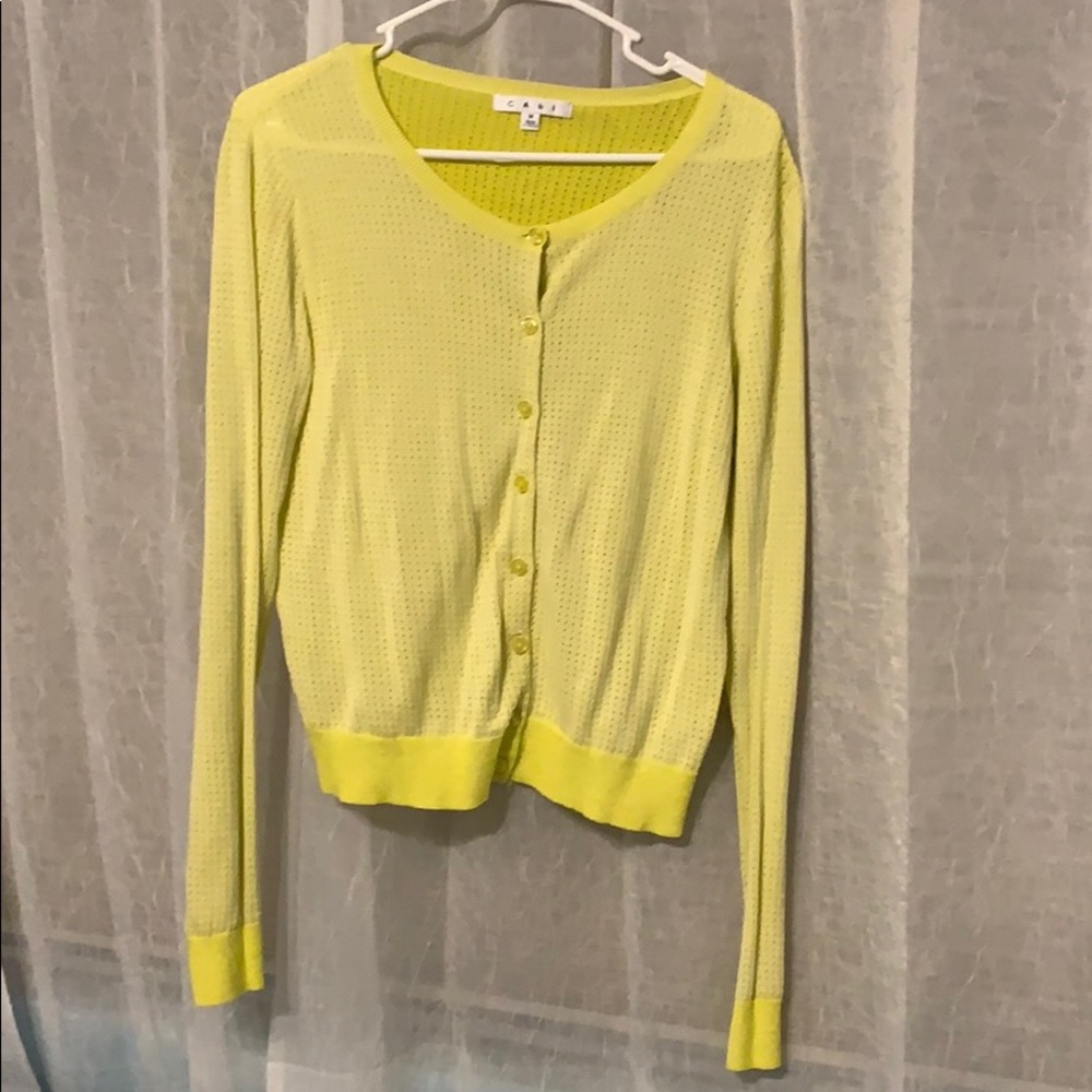 Yellow Cabi cardigan